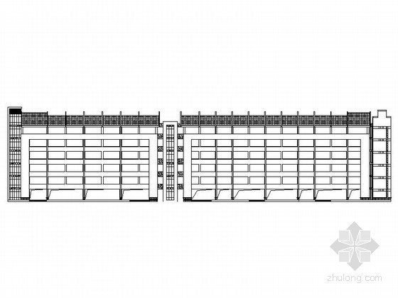 中学外廊教学楼资料下载-[东莞]某中学六层教学楼建筑方案图