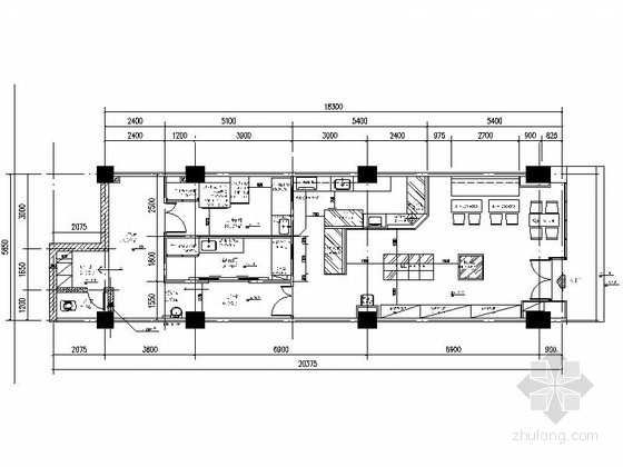 蛋糕店模型下载资料下载-[甘肃]现代精品蛋糕店室内装修施工图（含效果）