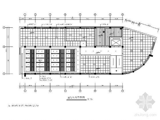 楼顶平台设计CAD资料下载-某办公楼顶面设计图