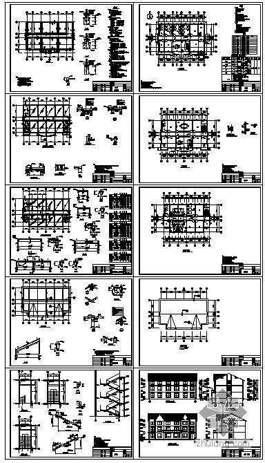 简单办公楼建筑结构图资料下载-某多层砌体结构办公楼修改施工建筑结构图