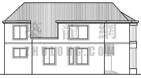 农村二层别墅建筑图资料下载-某二层别墅住宅建筑图