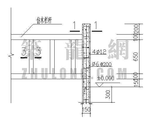 仿木栏杆栏杆资料下载-仿木栏杆小品