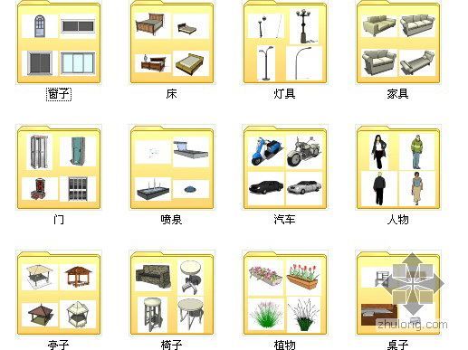 sketchup模型库