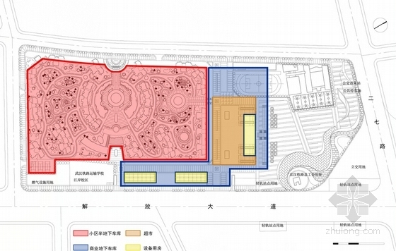 [武汉]欧式风格住宅区规划及单体设计方案文本(含CAD)-住宅区分析图