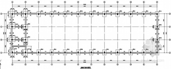 18米跨钢结构厂房施工图资料下载-18米跨单层厂房钢结构施工图[带吊车梁局部框架]