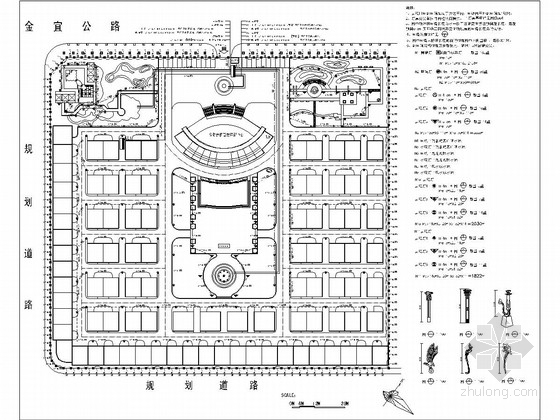 [海南]住宅小区园林景观工程-园林照明设计图 