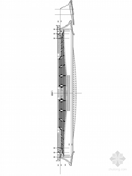 [山东]现代风格体育中心建筑设计方案文本(含CAD)-体育中心剖面图