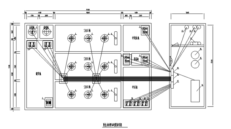 某小区中水系统处理图（CAD ）-电线布管图