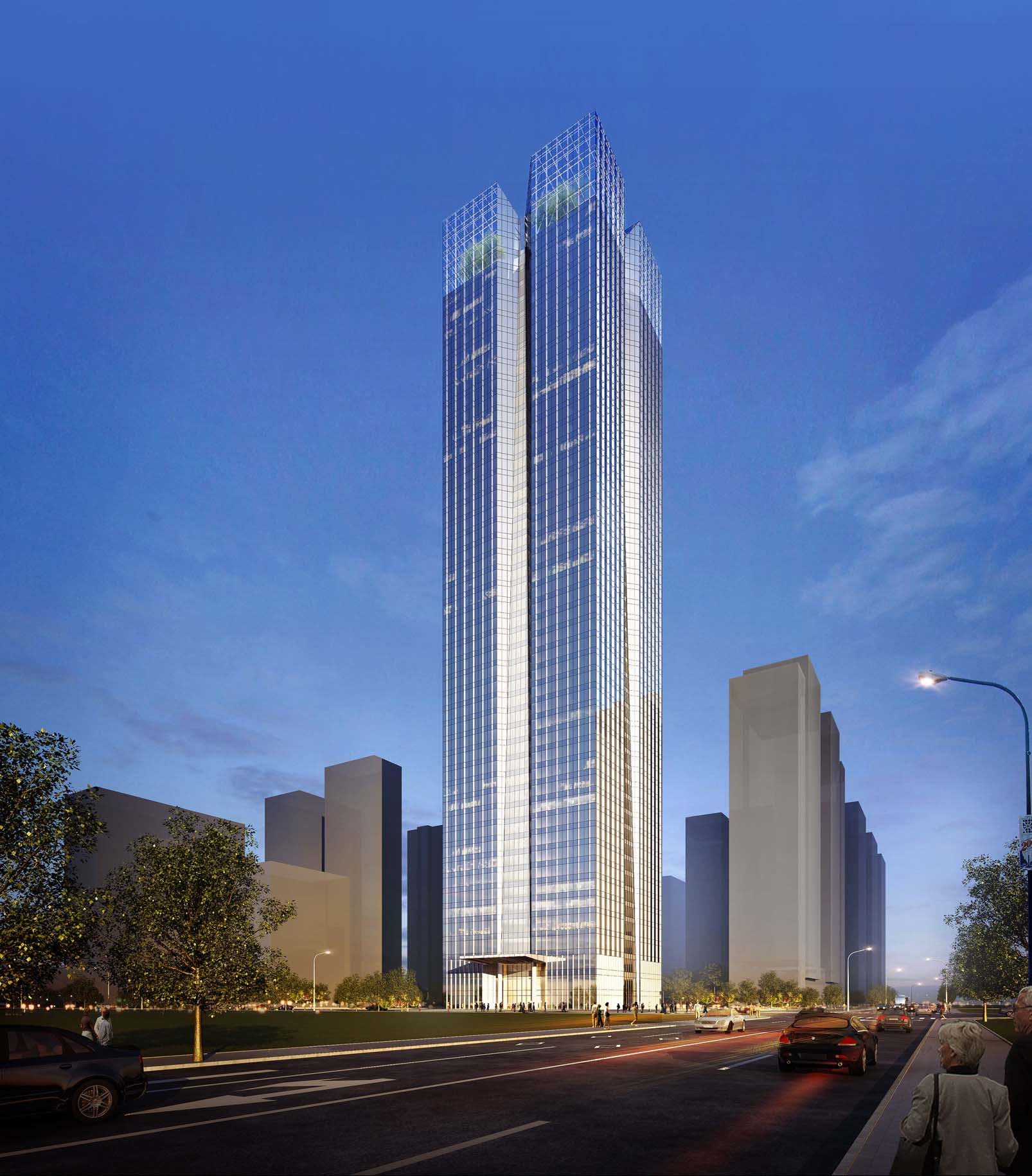 [广东]德胜商务区超高层写字楼(多方案设计)-办公建筑-筑龙建筑设计