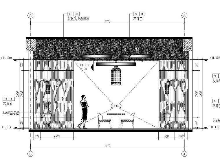 [郑州]全国连锁餐饮空间设计CAD施工图(含效果图)-8