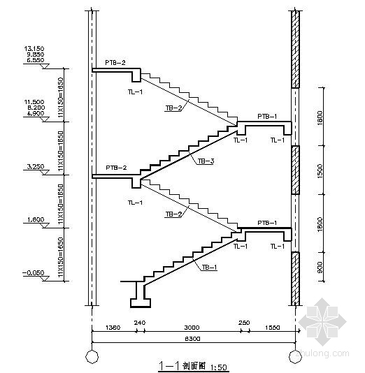 [北京]某二层砌体结构教学楼结构施工图- 