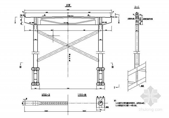 钢立柱计算式资料下载-杭新景高速公路拱肋式大桥拱上立柱一般构造节点详图设计