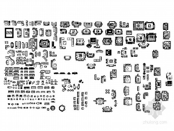 超全客厅沙发CAD图块下载资料图纸总缩略图 