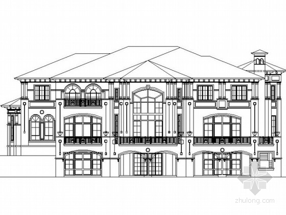 欧式别墅设计带效果图资料下载-[北京]2层欧式风格别墅设计施工图（含效果图）