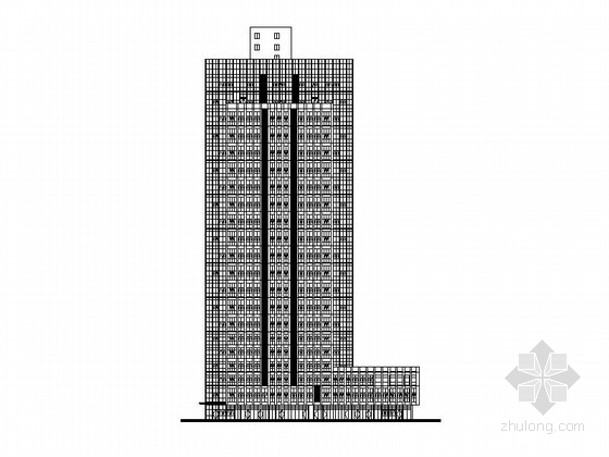 28层办公建筑cad资料下载-[河南]二十一层综合办公楼建筑施工图