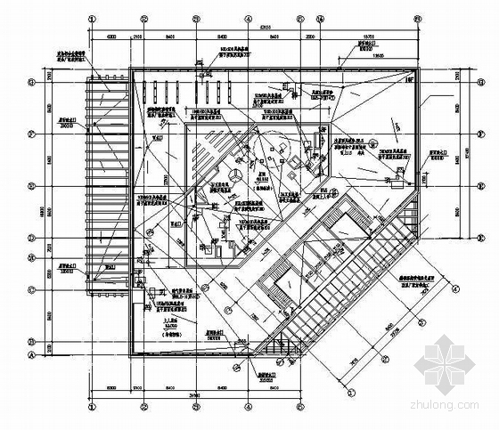 建筑施工图总平面图结构图资料下载-屋顶平面图(F10建筑施工图)