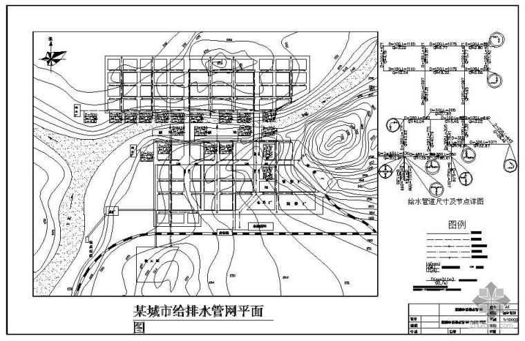 给水管网课程设计CAD资料下载-广东省某城市的给水管网课程设计
