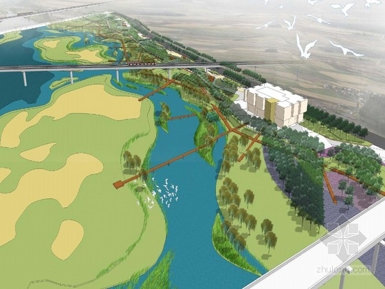 西安城市景观方案资料下载-[西安]左岸四季生态湿地公园景观规划方案