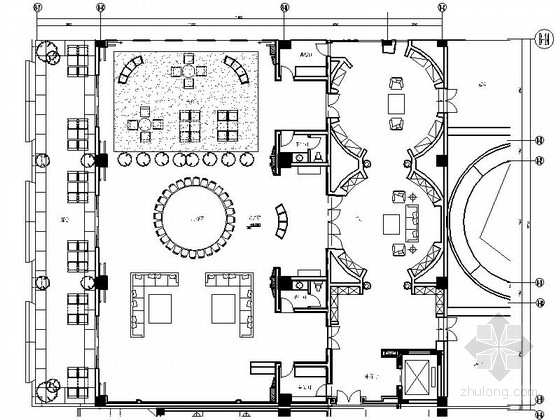 cad石材柱子怎么做资料下载-[广东]五星级酒店贵宾房室内装修CAD竣工图