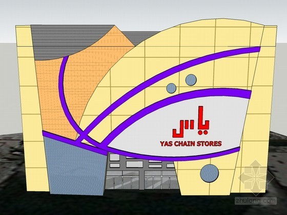 连锁店SketchUp模型下载-连锁店 