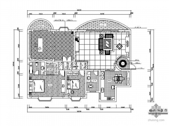意大利风格居室设计资料下载-中式风格三居室设计图