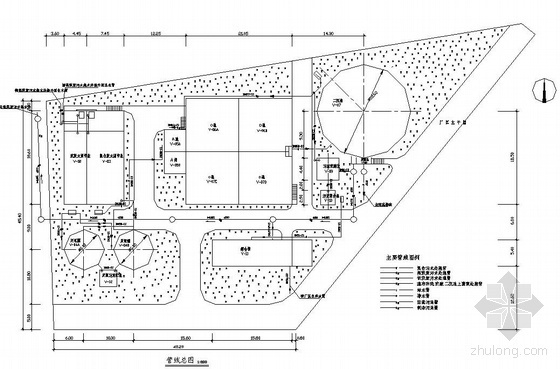 某印染厂污水处理工程图纸资料下载-4500m3/d啤酒污水处理工程图纸