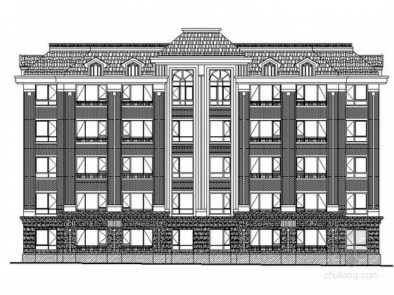 板楼施工图资料下载-[大连]某五层欧式住宅楼建筑施工图