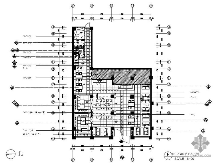 日式餐厅建筑施工图资料下载-[江苏]某日式餐厅连锁店装饰施工图（含效果）