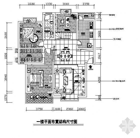 鹰潭复式楼装修资料下载-一套小型复式楼的设计图纸