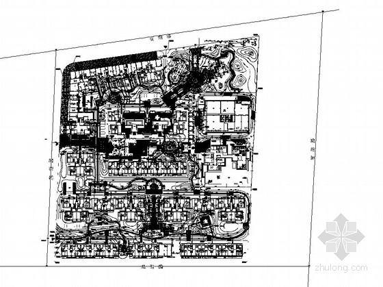 庭院景观工程施工方案资料下载-[厦门]居住区园林景观工程施工总图