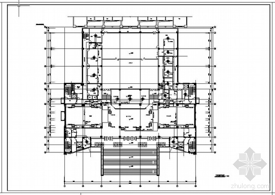 办公楼弧线建筑平面图资料下载-某办公楼多联机平面图