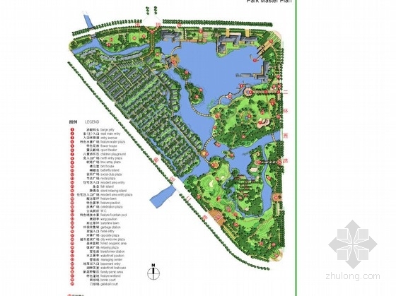 新中式居住区长城主题资料下载-[湖州]临湖居住区休闲生态主题公园景观规划设计方案