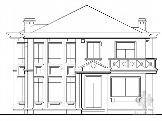 11层带阁楼设计图资料下载-某二层豪华欧式别墅建筑方案图（带阁楼）