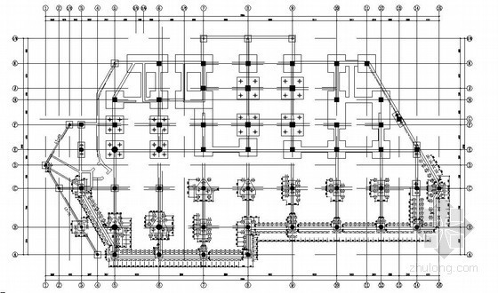 静压桩图资料下载-商厦地下室基础加固设计图（锚杆静压桩加固）