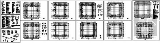 三层框架结构设计施工图纸资料下载-某风雨操场三层框架结构设计图