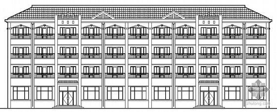 4层宿舍cad资料下载-某节能型四层宿舍楼建筑施工图