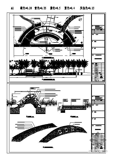 某公园次入口广场施工大样图-园林景观节点详图-筑龙园林景观论坛