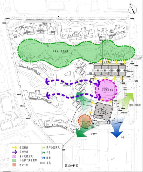 [深圳]高层现代风格退台式住宅建筑设计方案文本（含CAD）-高层现代风格退台式住宅建筑分析图