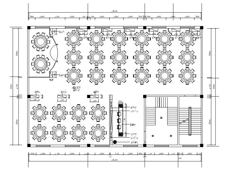 简约室内餐厅资料下载-[内蒙古]现代简约酒店餐厅室内设计施工图（含效果图）
