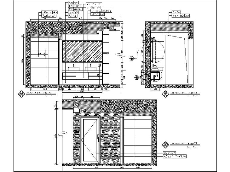 [湖南]新中式精品雅居设计施工图（含效果图）-[湖南]新中式精品雅居设计立面图