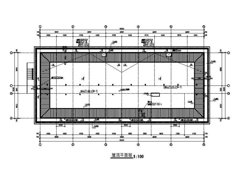 [宁夏]高层石材外墙指挥办公中心建筑施工图（含食堂）-高层石材外墙指挥办公中心建筑平面图