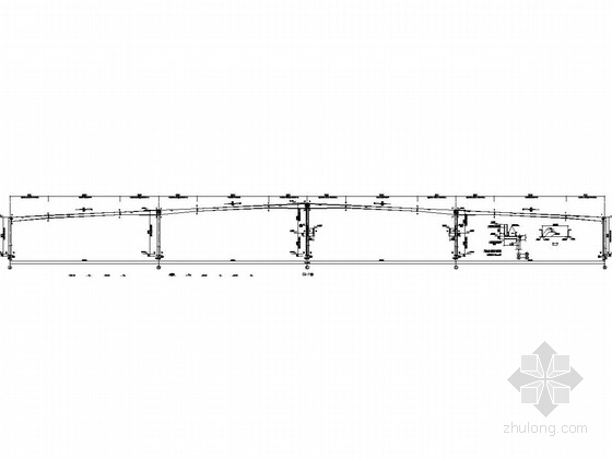 8m跨度钢结构厂房图纸资料下载-4连跨钢结构施工图