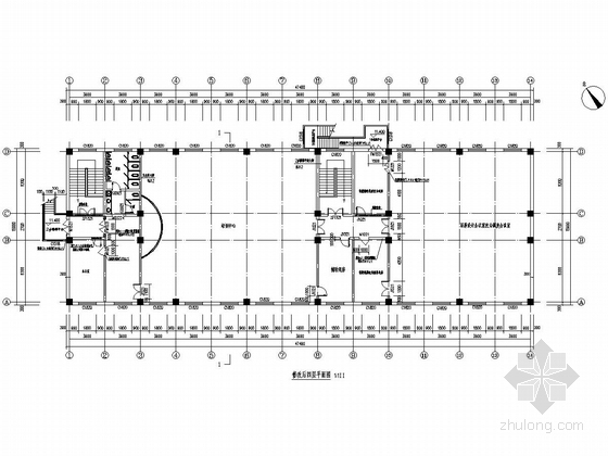 [山西]四层框架结构综合楼加建一层门刚结构加层结构施工图（含建筑图）-修改后四层平面图