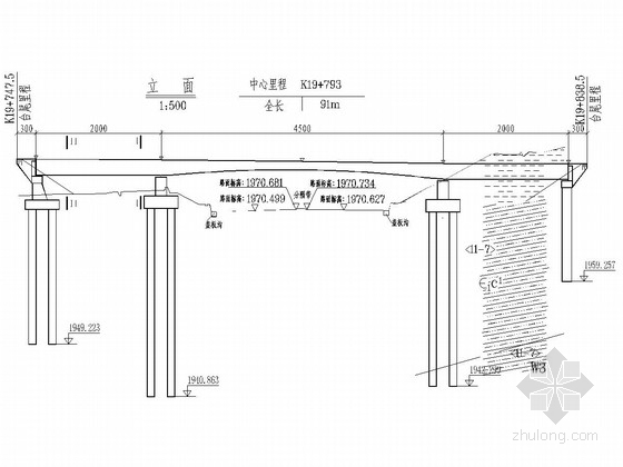 20m宽桥梁施工图资料下载-20+45+20m连续箱梁跨线桥施工图（33张）