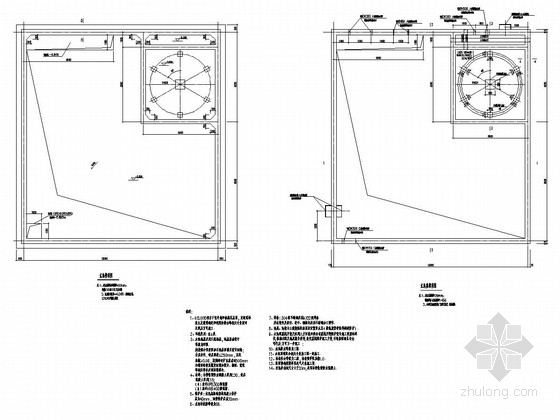 旱喷泉水池结构施工资料下载-循环水池结构图