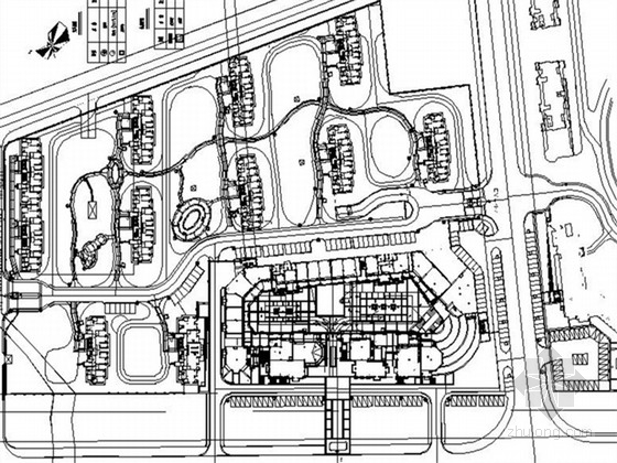 居住区规划道路施工图资料下载-现代居住区景观规划设计施工图