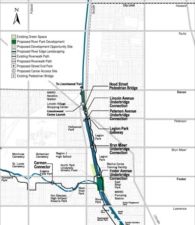 [方案]美国芝加哥河发展方案规划-Devon Avenue to Lawrence Avenue