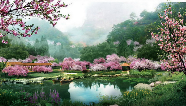 产业园服务中心方案资料下载-[云南]樱花园特色旅游观光产业园景观规划设计方案