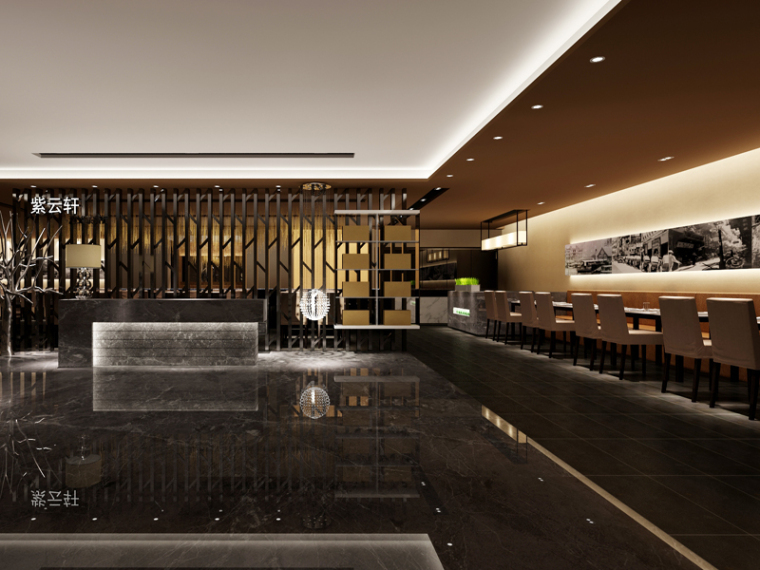 大型餐饮空间餐饮空间资料下载-舒适餐饮空间3D模型下载