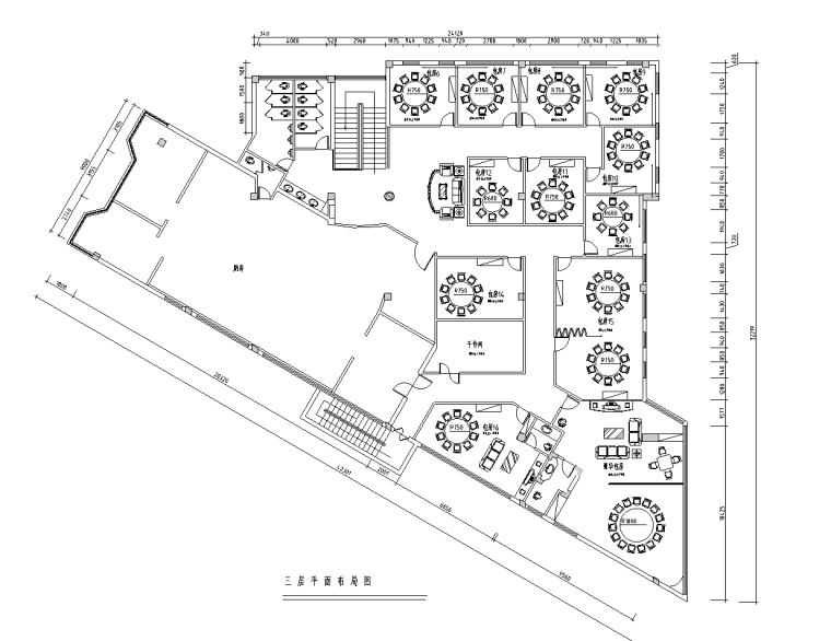 室内装修装饰施工图资料下载-[北京]某酒楼室内装修完整施工图